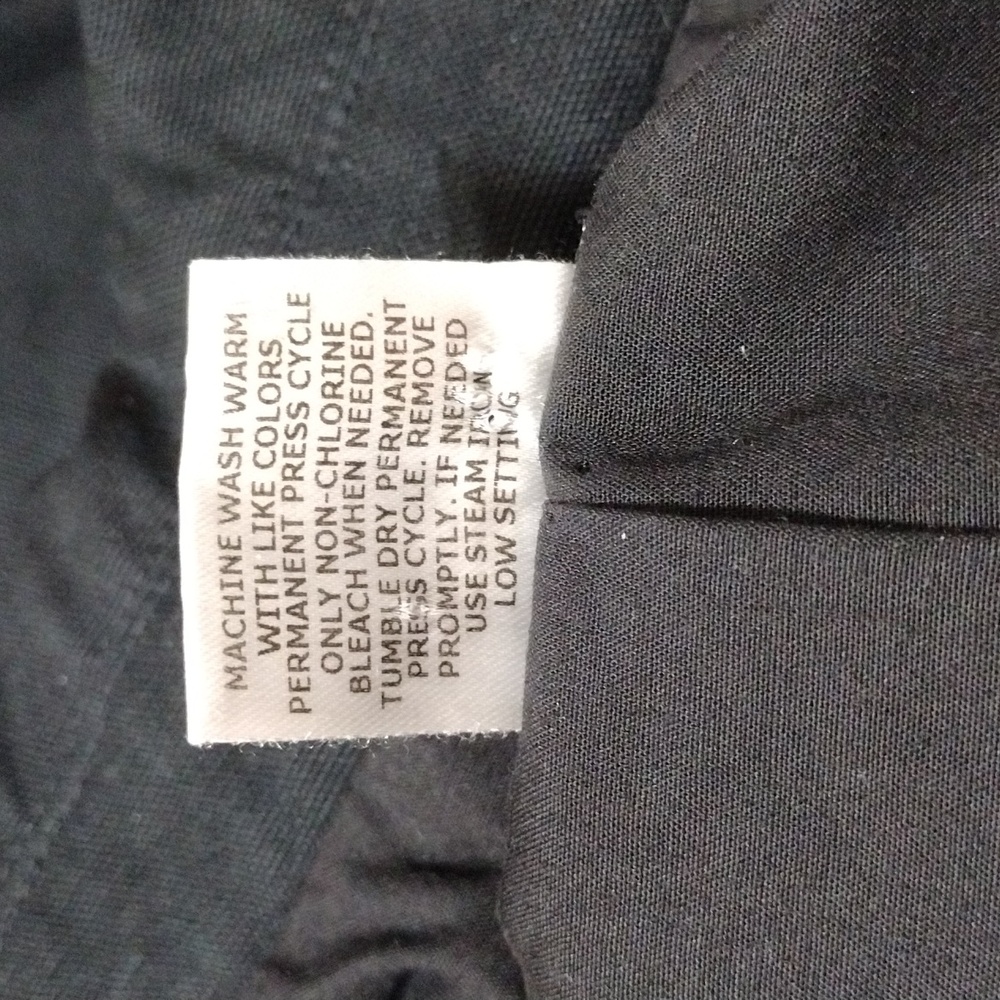 INC Black Cotton Trench Coat Small Lightweight Button Front Spring Fall Jacket - Picture 16 of 16